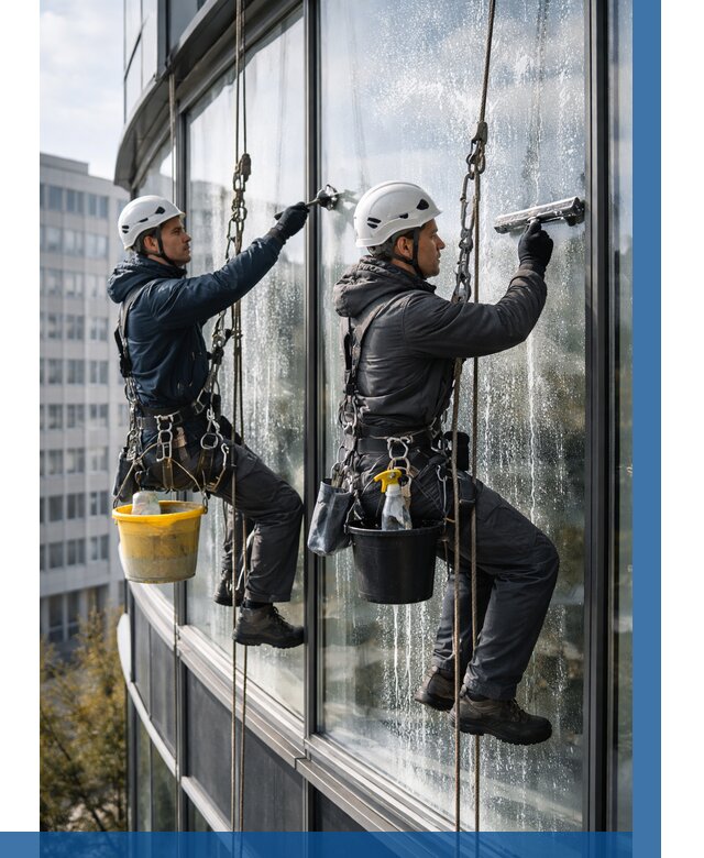 Мойка панорамных окон в Лыткарине от 359 р. заказать у ВЫСОТНИК-Лтк