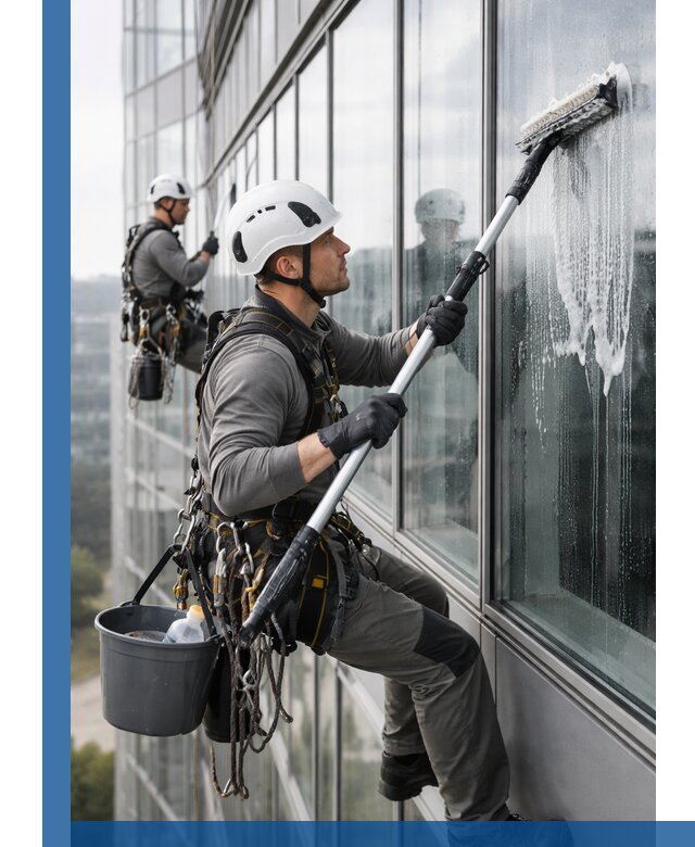 Высотная мойка сплошного остекления с выездом в Лыткарине