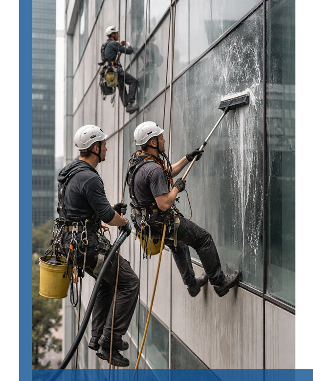 Профессиональная высотная мойка фасадов зданий в Лыткарине