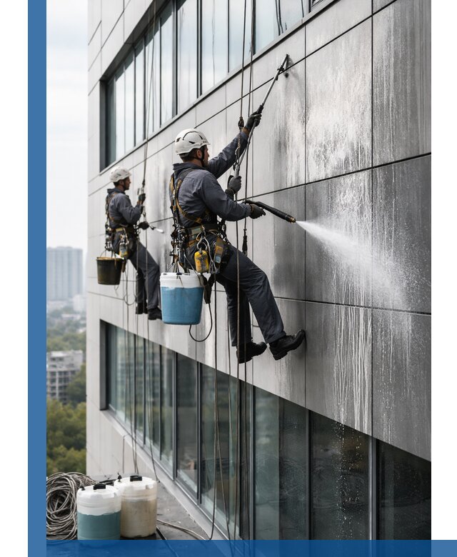 Профессиональная мойка вентилируемых фасадов в Лыткарине