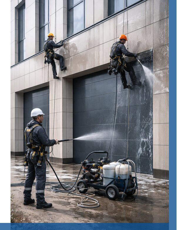 Послестроительная мойка фасада в Лыткарине от 307 р. | ВЫСОТНИК-Лтк