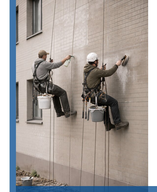 Удаление высолов с фасада зданий в Лыткарине без повреждений и следов