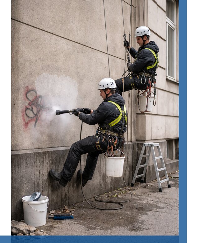 Удаление граффити с фасада в Лыткарине от 4609 р. | ВЫСОТНИК-Лтк