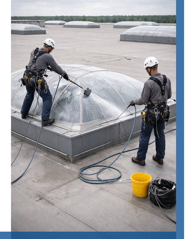 Мойка зенитных фонарей в Лыткарине, заказать от 4609 р. | ВЫСОТНИК-Лтк