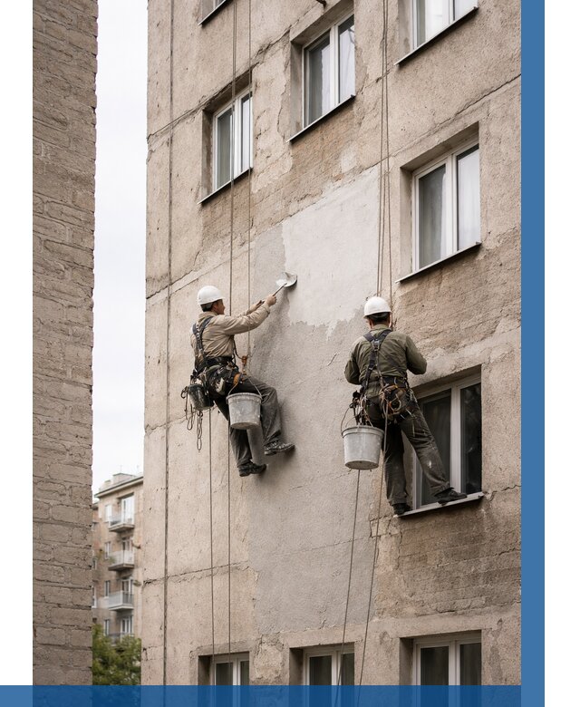 Косметический ремонт фасада в Лыткарине от 1127 р. | ВЫСОТНИК-Лтк