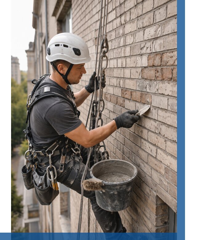 Ремонт кирпичной кладки фасада в Лыткарине от 1844 р. | ВЫСОТНИК-Лтк