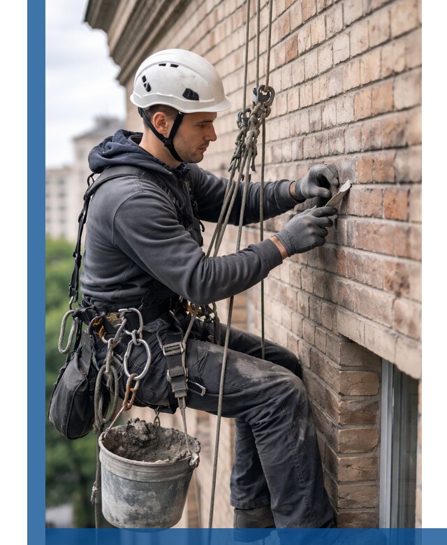 Качественный ремонт кирпичной кладки фасада в Лыткарине с гарантией