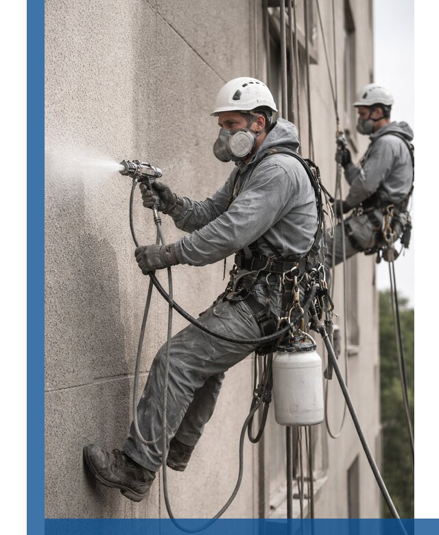 Безвоздушная покраска фасадов зданий в Лыткарине профессионально