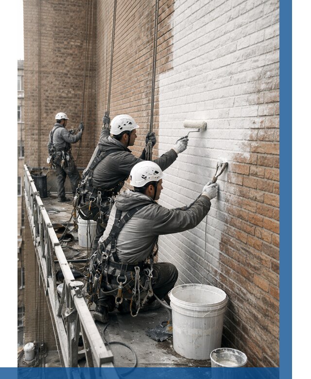 Покраска кирпичного фасада в Лыткарине от 359 р. | ВЫСОТНИК-Лтк