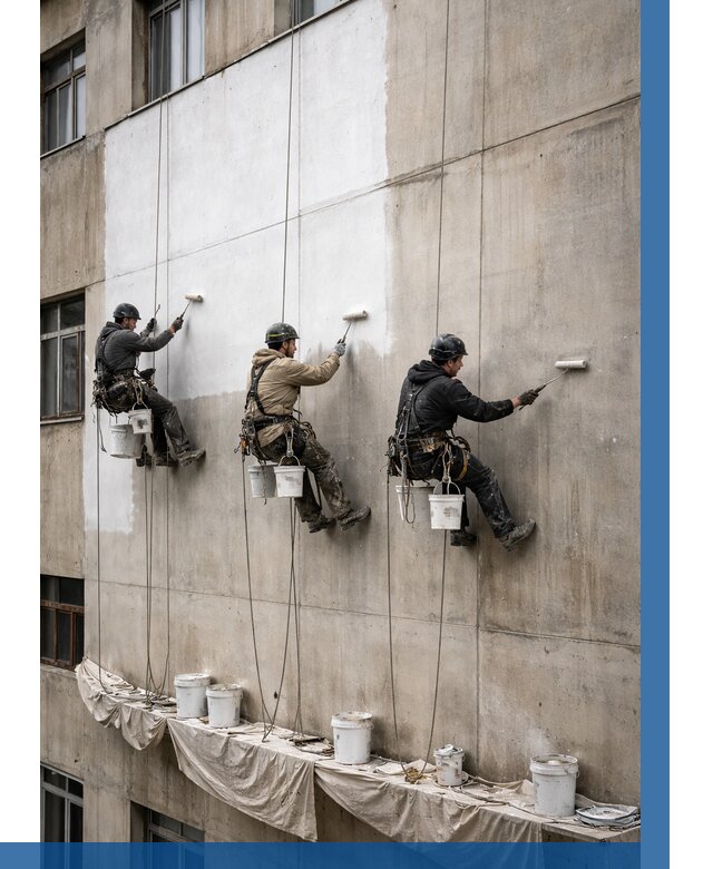 Покраска бетонного фасада в Лыткарине от 359 р за м2 | ВЫСОТНИК-Лтк