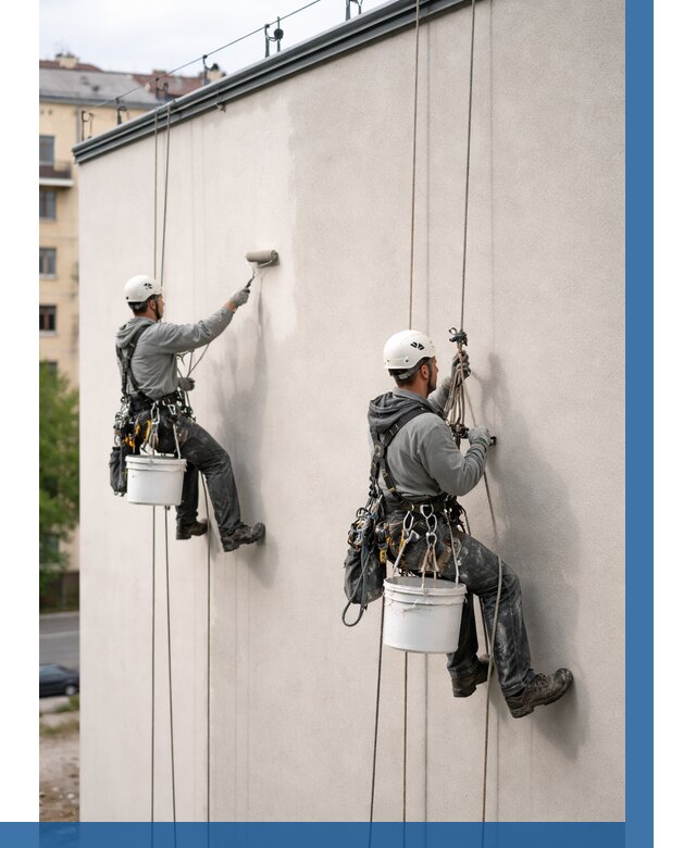 Покраска оштукатуренного фасада в Лыткарине от 328 р. | ВЫСОТНИК-Лтк