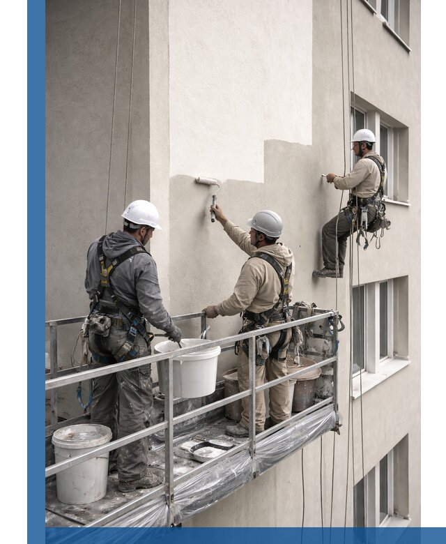 Покраска оштукатуренного фасада в Лыткарине под ключ с гарантией