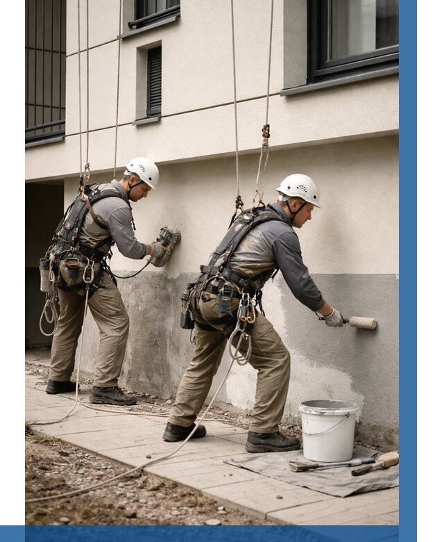 Окраска цоколя здания в Лыткарине от 461 р. под ключ | ВЫСОТНИК-Лтк