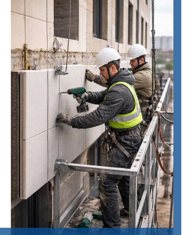 Монтаж фасадных термопанелей в Лыткарине от 1536 р. | ВЫСОТНИК-Лтк