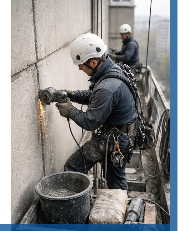 Штробление межпанельных швов в Лыткарине от 1229 р. | ВЫСОТНИК-Лтк