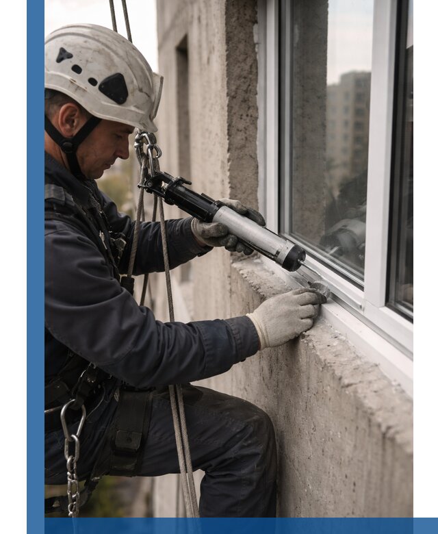 Герметизация оконных швов снаружи в Лыткарине профессионально