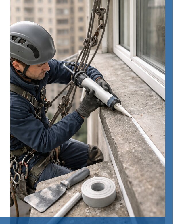 Герметизация балконного козырька в Лыткарине от 4609 р. | ВЫСОТНИК-Лтк