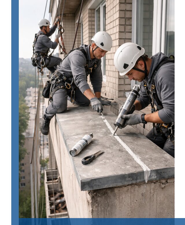 Герметизация балконного козырька в Лыткарине профессионально