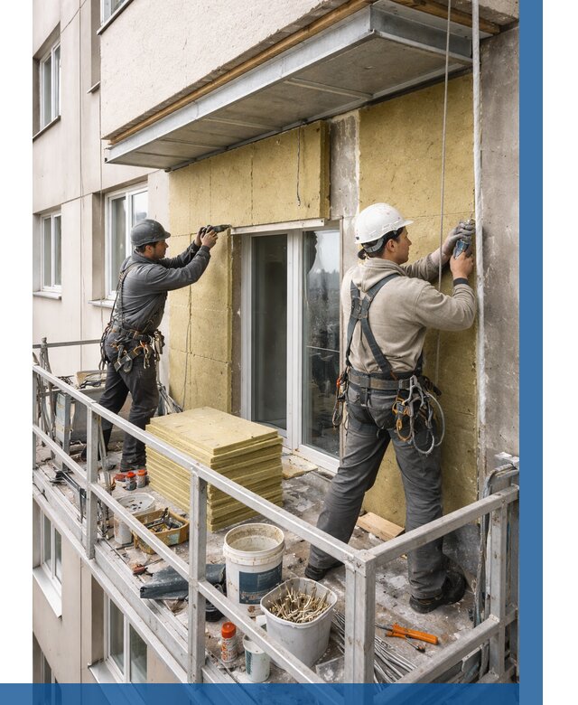 Утепление балкона снаружи в Лыткарине от 1639 р. под ключ ВЫСОТНИК-Лтк