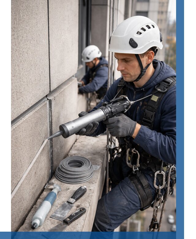 Герметизация деформационных швов фасада в Лыткарине от 717 | ВЫСОТНИК-Лтк