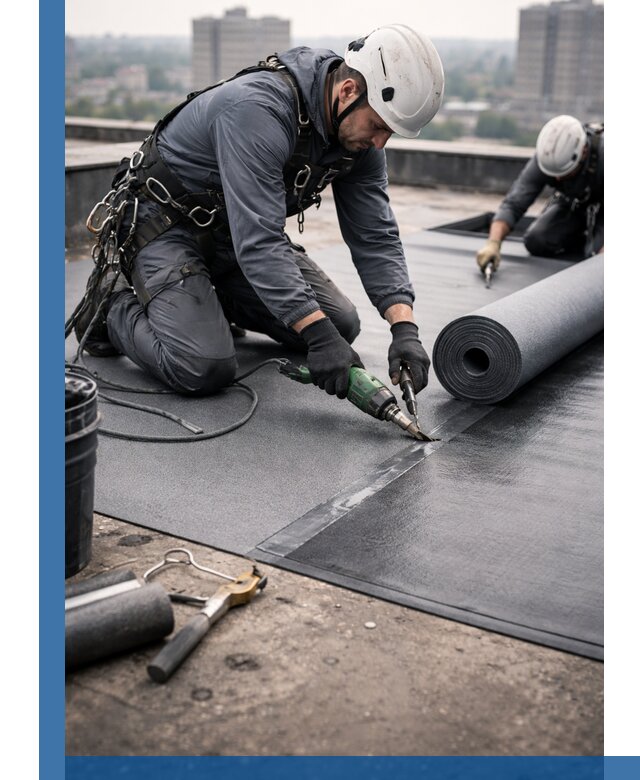 Ремонт мягкой кровли в Лыткарине с выездом промальпинистов