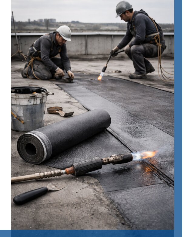 Ремонт рулонной кровли в Лыткарине от 666 р. | ВЫСОТНИК-Лтк