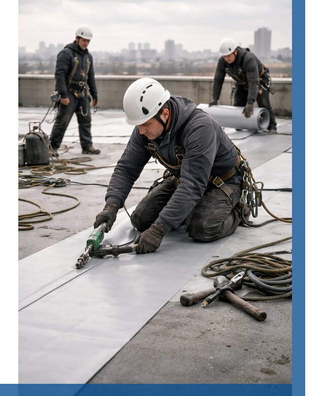 Ремонт мембранной кровли в Лыткарине от 1844 р./м2 | ВЫСОТНИК-Лтк