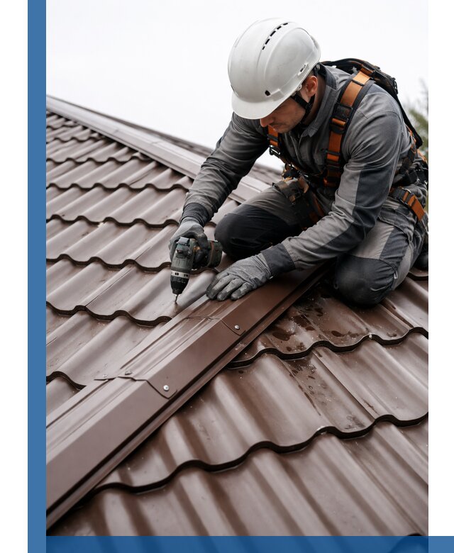 Ремонт металлочерепицы на крыше в Лыткарине профессионально