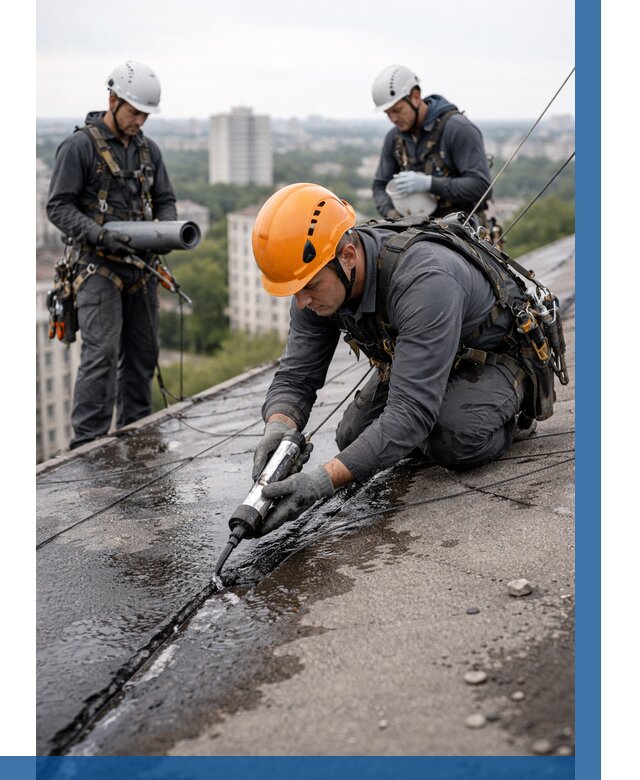 Устранение протечек кровли в Лыткарине от 12292 р. | ВЫСОТНИК-Лтк