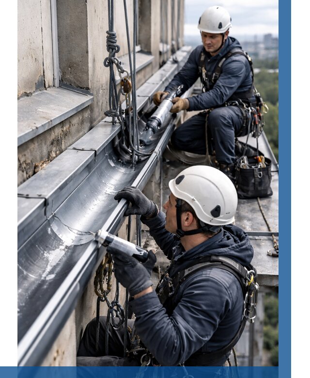 Ремонт водосточных желобов в Лыткарине от 6658 р. | ВЫСОТНИК-Лтк