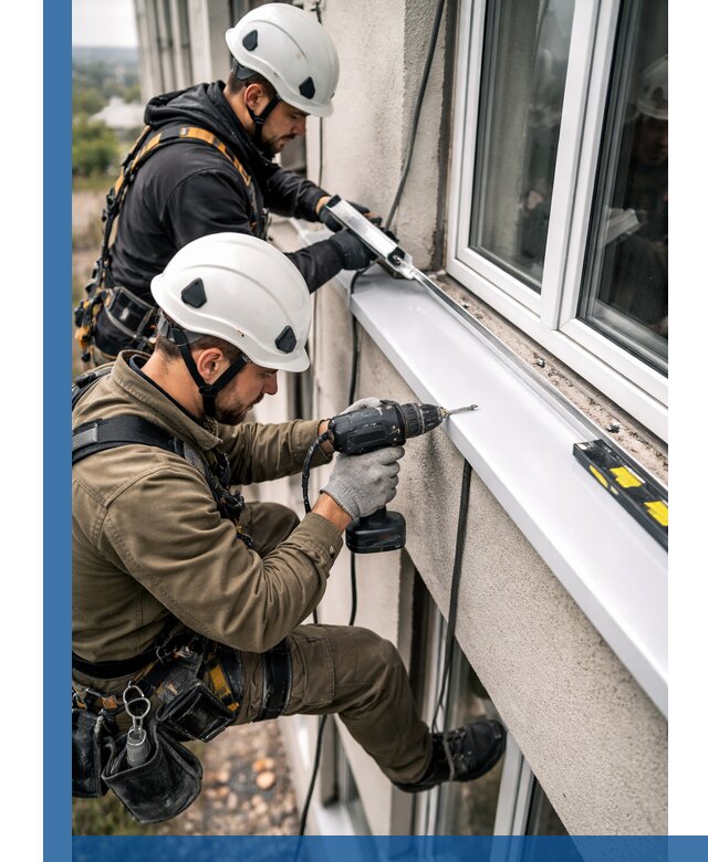 Профессиональный монтаж оконных отливов и отведения воды в Лыткарине