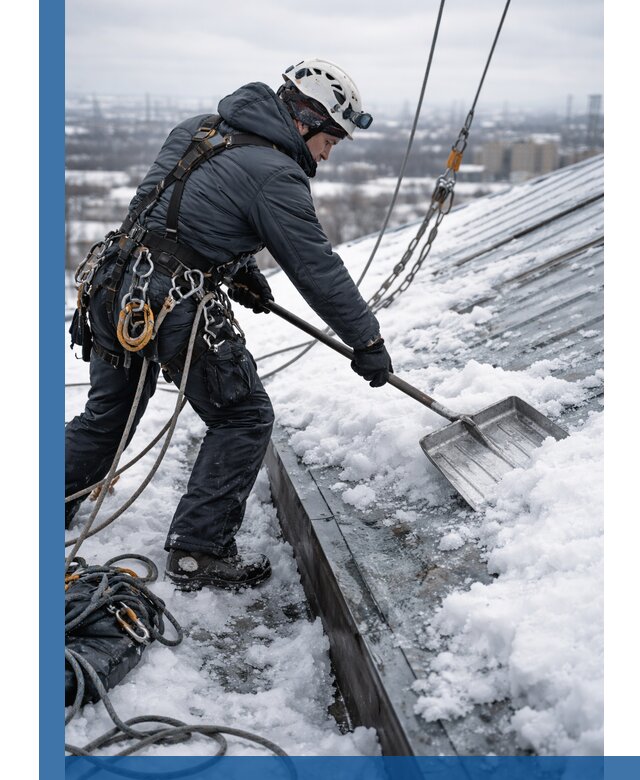 Профессиональная очистка кровли от снега и наледи в Лыткарине