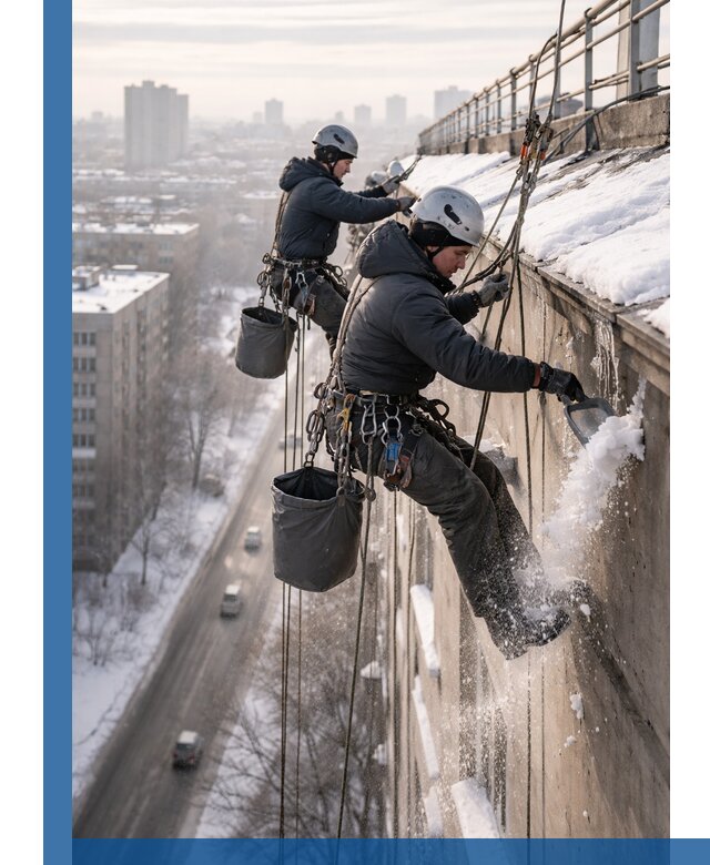Очистка карнизов от снега в Лыткарине профессионально и безопасно