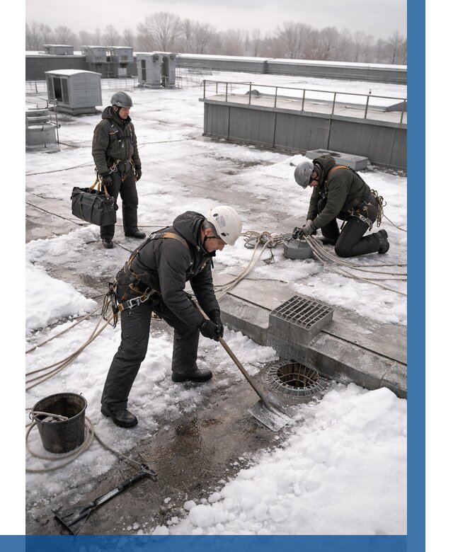 Абонентское обслуживание кровли зимой в Лыткарине от 8194 р. | ВЫСОТНИК-Лтк