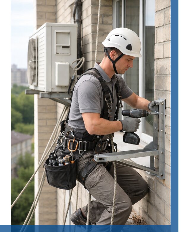 Установка кронштейнов кондиционера в Лыткарине от 3585 р. | ВЫСОТНИК-Лтк