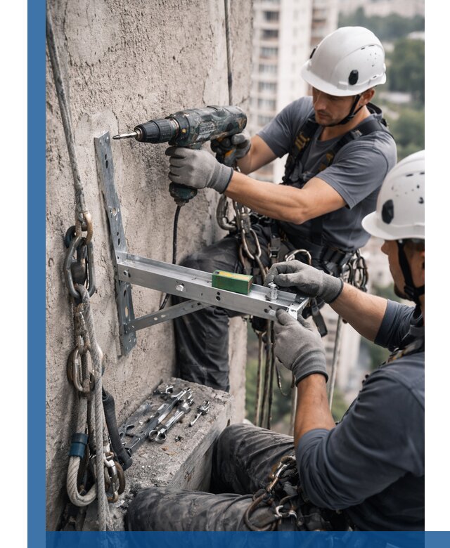 Установка кронштейнов кондиционера и крепежа в Лыткарине