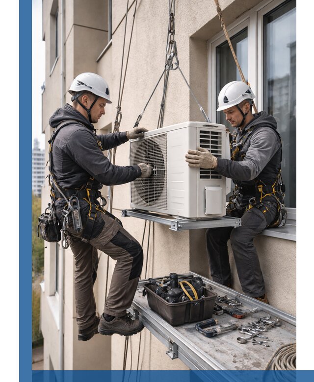 Перенос внешнего блока кондиционера в Лыткарине с монтажом и крепежом