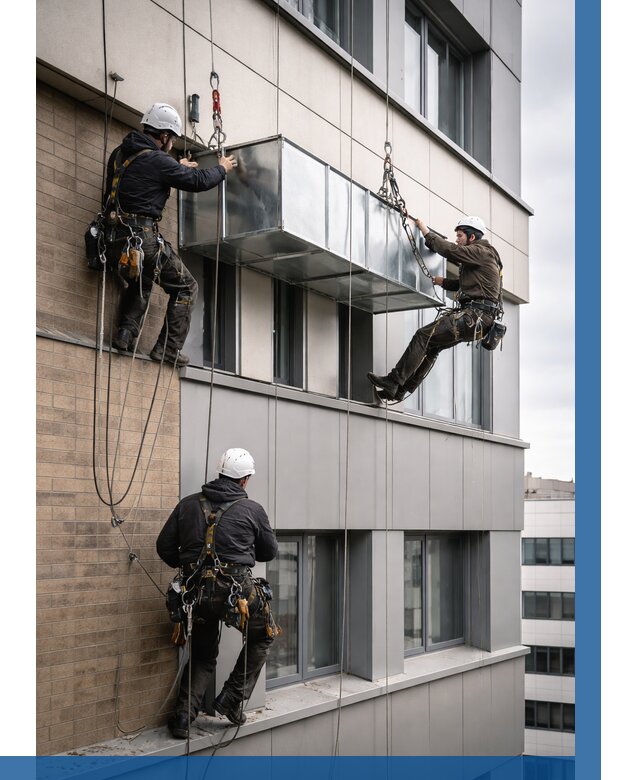 Монтаж воздуховодов на фасаде в Лыткарине от 1536 р. | ВЫСОТНИК-Лтк