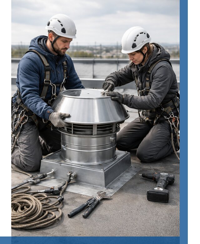 Установка дефлекторов на кровле в Лыткарине от 4609 р. | ВЫСОТНИК-Лтк