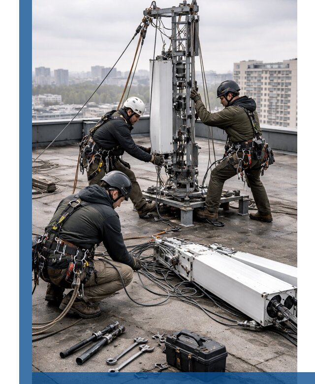 Демонтаж антенн на крыше зданий в Лыткарине с гарантией