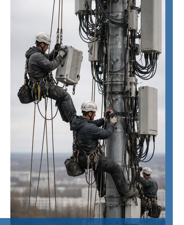 Монтаж оборудования связи на мачте в Лыткарине от 7682 р. | ВЫСОТНИК-Лтк