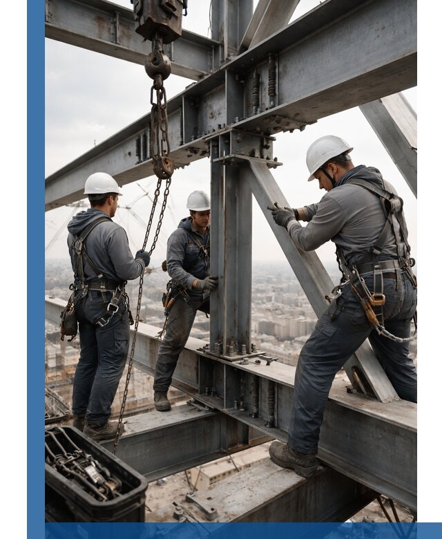 Профессиональный монтаж металлоконструкций на высоте в Лыткарине