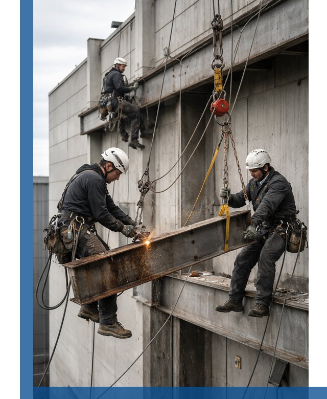 Демонтаж металлоконструкций на высоте в Лыткарине под ключ