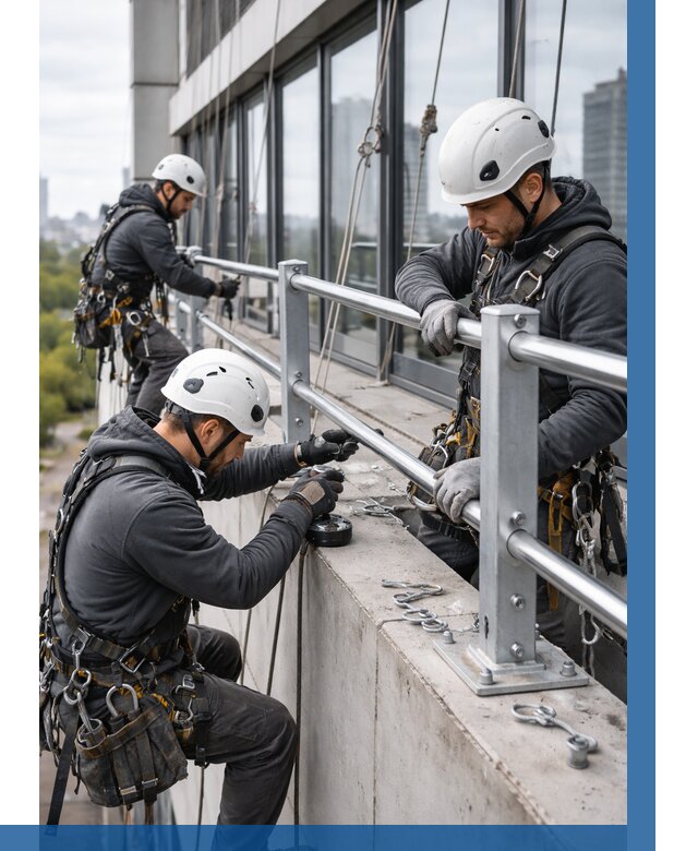 Монтаж ограждений на высоте в Лыткарине, от 1229 р. | ВЫСОТНИК-Лтк