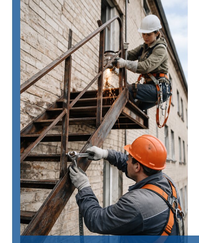 Ремонт и восстановление пожарных лестниц с выездом в Лыткарине