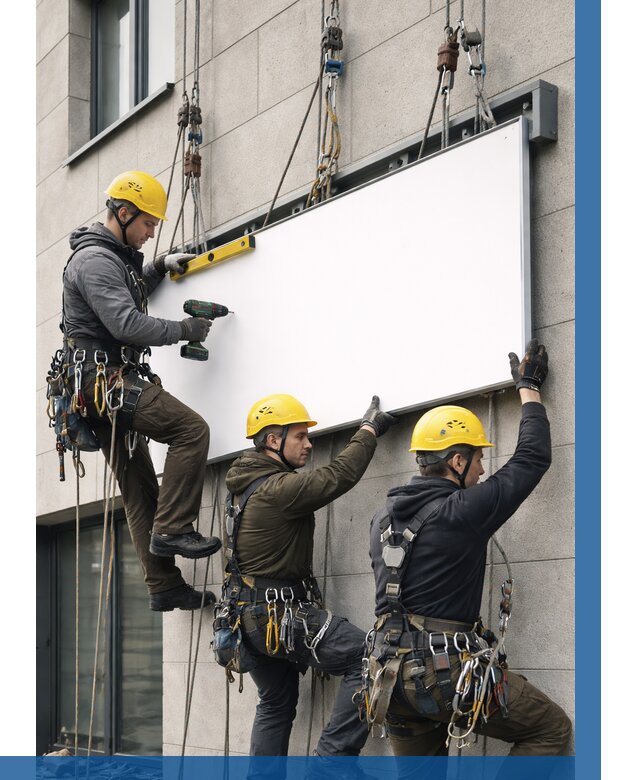 Монтаж рекламной вывески в Лыткарине от 8194 р. | ВЫСОТНИК-Лтк