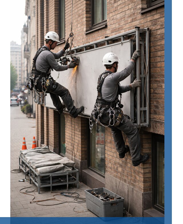 Демонтаж рекламной вывески в Лыткарине от 6658 р. | ВЫСОТНИК-Лтк