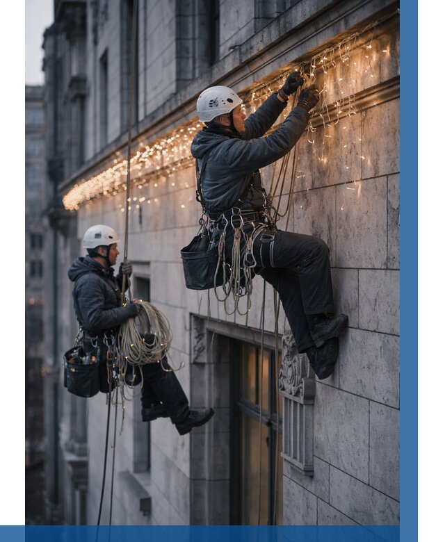 Монтаж новогодней иллюминации в Лыткарине от 8707 р. | ВЫСОТНИК-Лтк