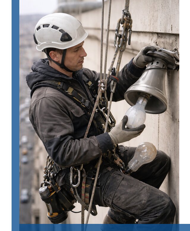 Замена ламп на высоте в Лыткарине профессионально и быстро