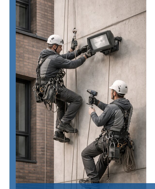 Профессиональный монтаж фасадных прожекторов в Лыткарине под ключ